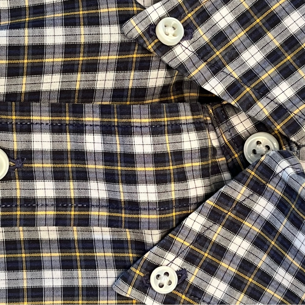 The classic Ralph Lauren Men's Plaid Shirt - Blue and Yellow